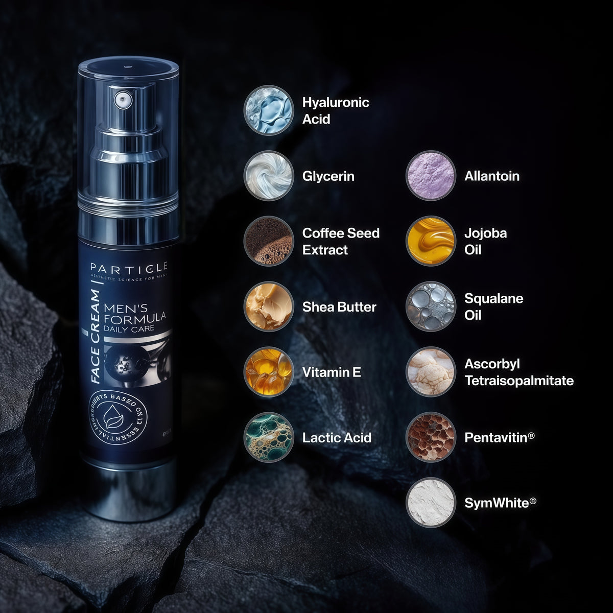 Particle 6-in-1 Face Cream for Men, Men’s Daily Hydrating Moisturizer with Vitamin C, Jojoba Oil, Vitamin E & Hyaluronic Acid, Skin Care Routine, Healthy Skin Support, Pack of 1, 1.7 FL OZ